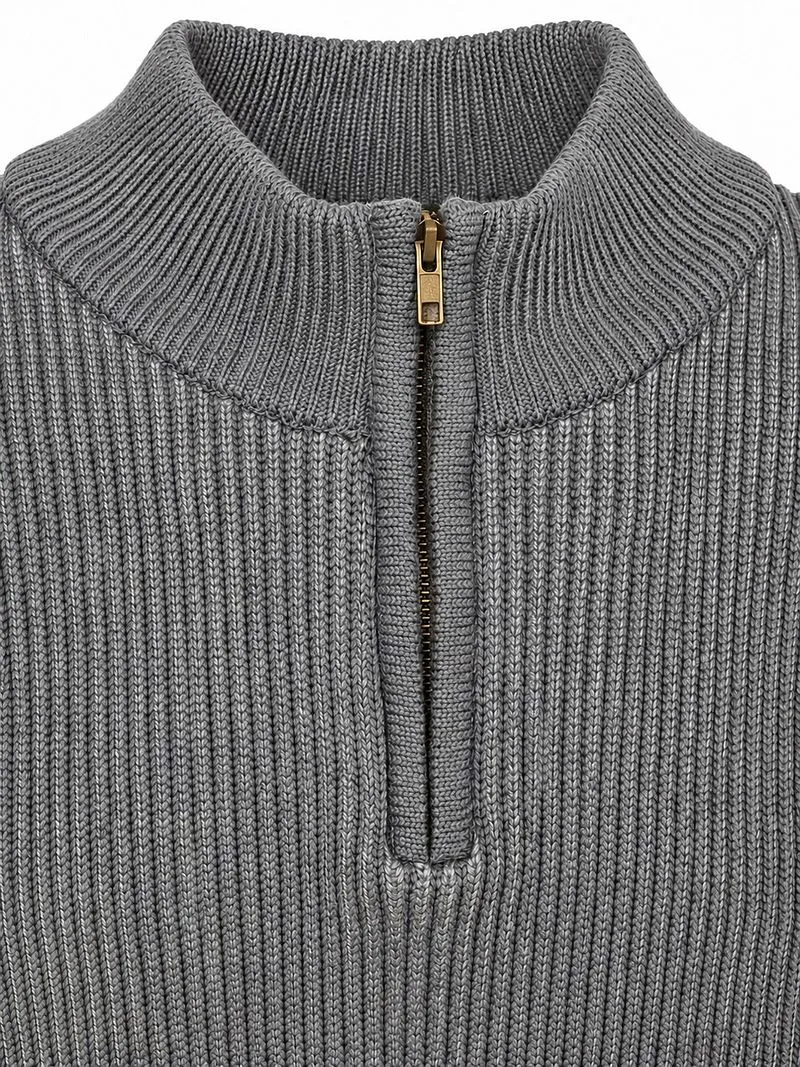 Suitable Suitable Bico Half-Zip Pullover Grau - Größe XL, Grau, – Produktbild 3 von 4