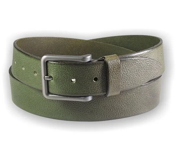 Greenbelts Greenbelts Herren Ledergürtel PASCAL, Grün, – Produktbild 2 von 3