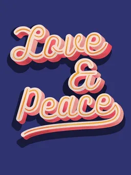 Photocircle Photocircle Poster / Leinwandbild - Love and Peace typography – Produktbild 1 von 1