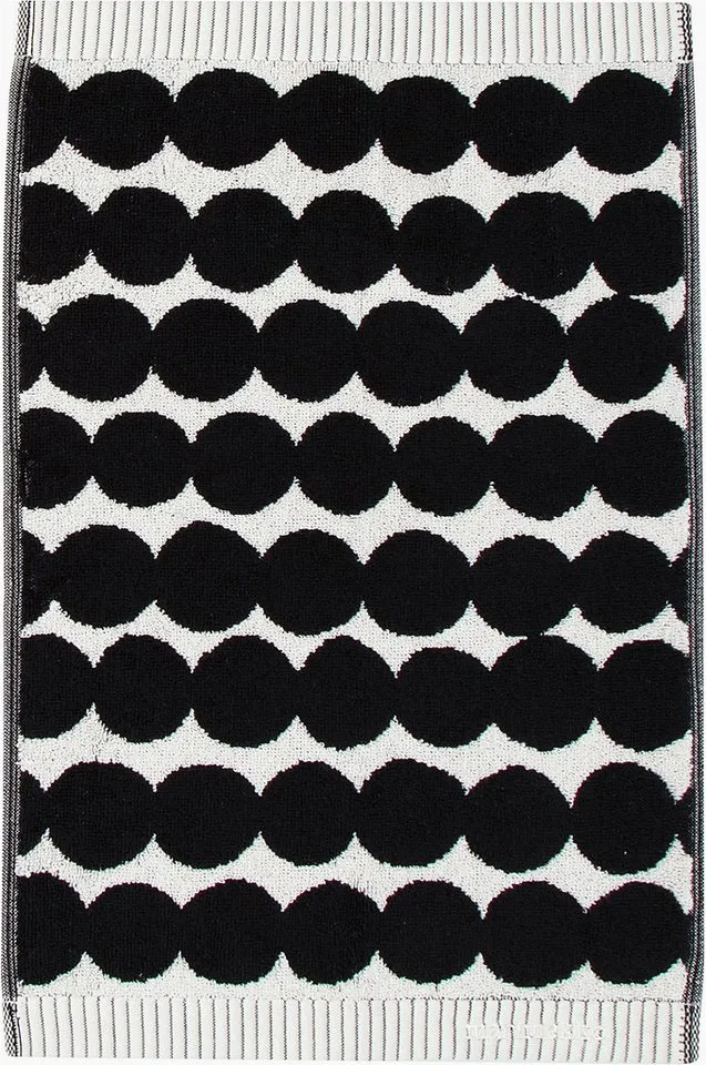 Marimekko Gästehandtuch RÄSYMATTO, Frottee (1-St), 100% Baumwolle, weich, 30 x 50 cm, Schwarz|weiß, – Produktbild 1 von 1