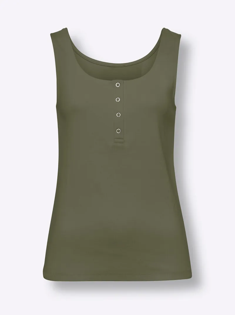 heine Trägertop khaki, Khaki, – Produktbild 1 von 2