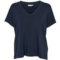 Basic Apparel Basic Apparel T-Shirt JOLINE mit V-Ausschnitt aus Tencel, Blau (navy), – Produktbild 1 von 1