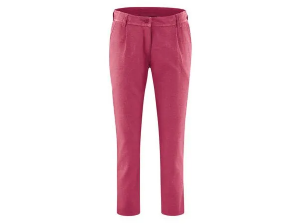 HempAge Hempage Damen 7/8 Bundfaltenhose Hanf/Biobaumwolle, Sangria(rot), – Produktbild 2 von 4