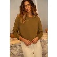 N z Näz Damen vegan Pullover Mit Rundhalsausschnitt Claudia Olive – Produktbild 1 von 1