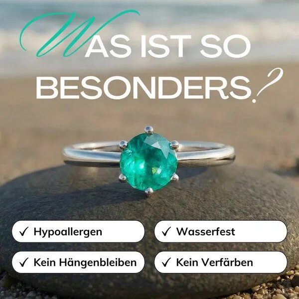Spirit of Island Spirit of Island Smaragd Solitär Ring | 925 Silber – Produktbild 4 von 4