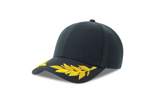 Atlantis Headwear Atlantis Headwear Damen / Herren Cap Muster Winner Lorbeerblätter auf Schirm, Navy, – Produktbild 2 von 3