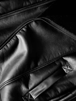Will's Vegan Store Will's Vegan Store Herren vegan Herren Oversized Recycled Vegan Shearling Aviator Jacket Schwarz – Produktbild 1 von 1