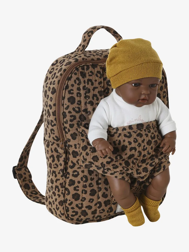 Vertbaudet 2-in-1 Puppen-Wickelrucksack, Braun, – Produktbild 2 von 4