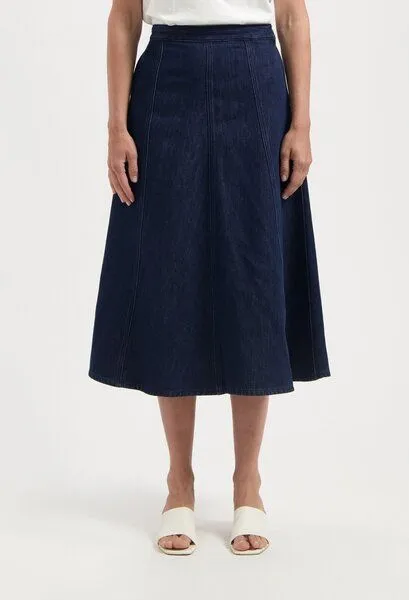 MUD Jeans MUD Jeans Damen Jeans "Mae Panel Skirt - Stone Indigo", Blue, – Produktbild 3 von 3