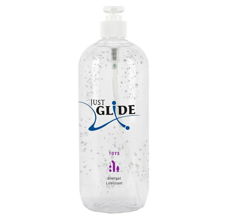 Just Glide Just Glide Gleitgel Toys - für die Verwendung mit Sexspielzeug, Liter-Flasche, Pumpflasche mit 1000ml, 1-tlg., extra dickflüssiges Gleitgel – Produktbild 1 von 4