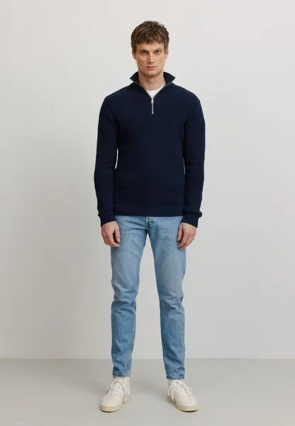 recolution Herren Strickpullover aus Bio-Baumwolle - HELANTIUM - recolution, Dark navy (blau), – Produktbild 2 von 4