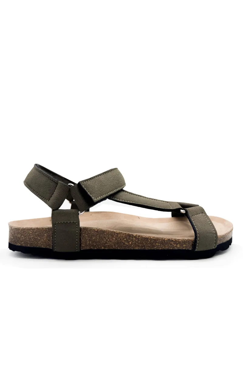 thies thies Damen vegan Sandalen Eco Bio Trek Kaki, Dunkelgrã¼n, – Produktbild 1 von 2