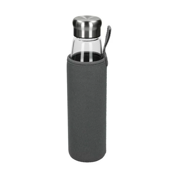 elasto elasto Glasflasche mit Hülle "Life" - Wasserflasche mit Edelstahlverschluss – Produktbild 1 von 3