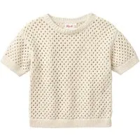 People Wear Organic People Wear Organic Strick Kurzarmpullover, beige uni, Bio-Baumwolle – Produktbild 1 von 1
