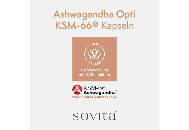 Ascopharm Ascopharm sovita Ashwagandha Opti KSM-66 Kapseln 1, 1 er – Produktbild 2 von 5