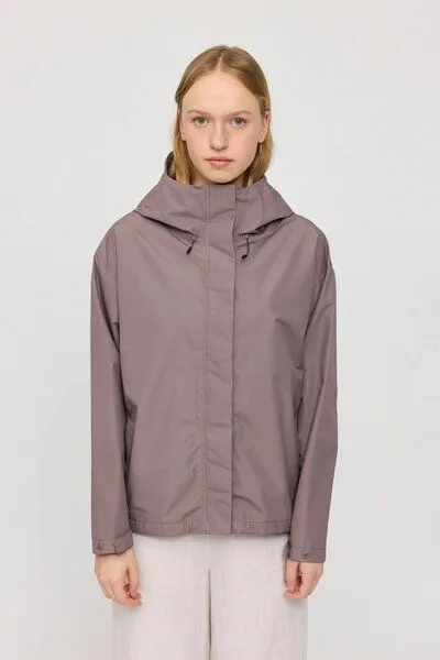 Mazine Mazine Short Short Rain Jacke - aus recyceltem Polyester, Grey brown (braun), – Produktbild 1 von 2