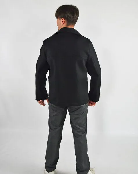 Aatise Aatise Herrenjacke aus schwarzer upgecycelter Wolle made in France Zuffle, Schwarz, – Produktbild 3 von 3