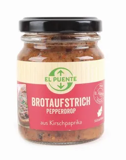 El Puente El Puente Veganer Brotaufstrich Pepperdrop aus Kirschpaprika | Fair Trade | Vegan | Glutenfrei – Produktbild 1 von 1