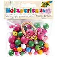 folia folia Holzperlen rund, 84 Stk. – Produktbild 1 von 1
