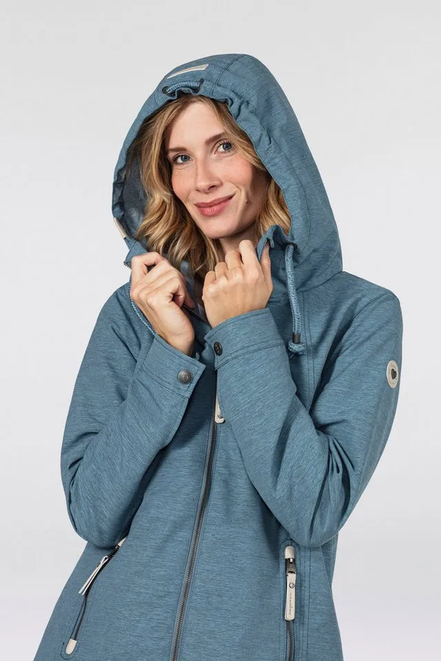 ragwear ragwear Funktionsjacke ZUZKA stylische Übergangs-Outdoor-Jacke Water repellent coating, Blau, – Produktbild 5 von 5