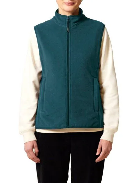 YTWOO YTWOO Damen ärmellose Fleecejacke enganliegend aus 100% recyceltem Polyester, Sternenblau, – Produktbild 1 von 4