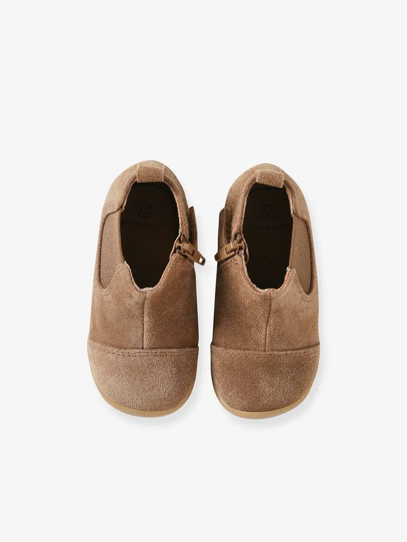 Vertbaudet Vertbaudet Baby Lederboots mit großzügiger Zehenbox, Camel, – Produktbild 4 von 4