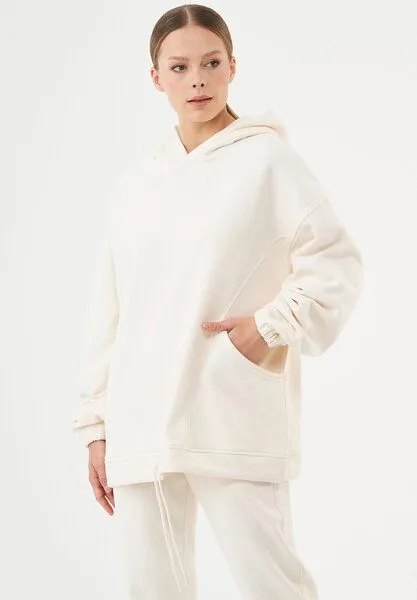 ORGANICATION ORGANICATION ESSENTIALS-HANDE- Soft Touch Oversize Hoodie aus Bio-Baumwolle, Off white, – Produktbild 3 von 4