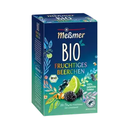 Meßmer Meßmer Bio Fruchtiges Beerchen, Früchtetee, Teebeutel im Kuvert, 2. Entnahmefach/displaytauglich, 60g – Produktbild 1 von 1
