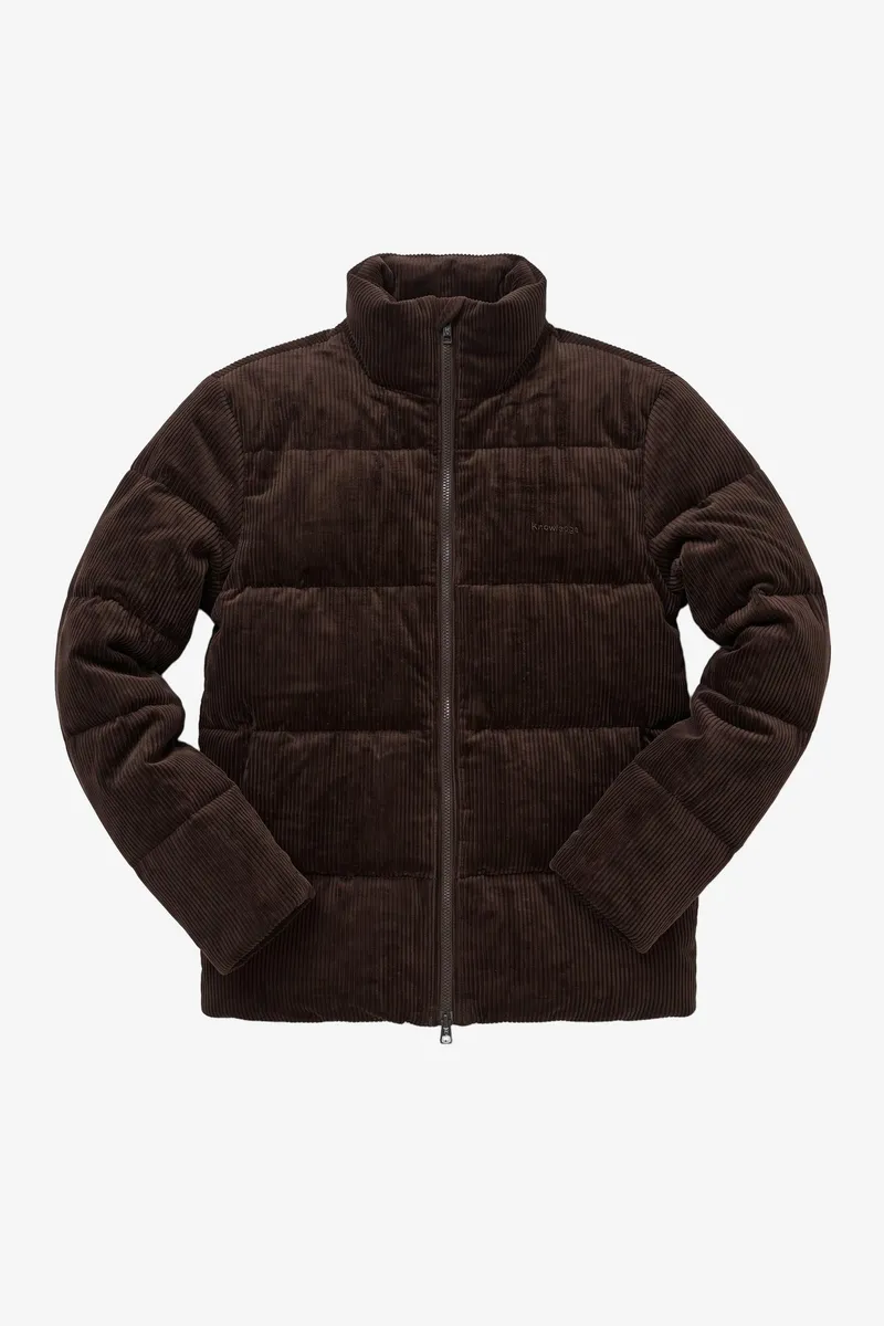 KnowledgeCotton Apparel KnowledgeCotton Apparel Herren vegan Pufferjacke Corduroy Chocolate Torte, Braun, – Produktbild 1 von 2