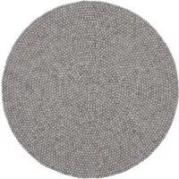 myfelt myfelt Filzkugelteppich rund, 100% Schurwolle, Grau meliert (carl), – Produktbild 1 von 1