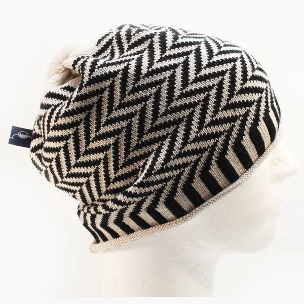 vincente vincente Beany mit Fischgrätmuster, Schwarz/weiss, – Produktbild 2 von 3