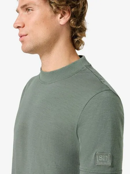 Super.Natural Super.Natural T-Shirt Casual Rib Bio J Tee für Herren, Merino, Eucalyptus, – Produktbild 1 von 4
