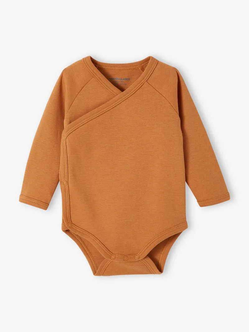 Vertbaudet 5er-Pack Baby Wickelbodys, Pack karamell schäfchen, – Produktbild 3 von 4