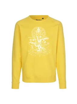 Peaces.bio - handbedruckte Biomode Peaces.bio - handbedruckte Biomode Bio Damen-Sweatshirt Loose Fit Ganesha – Produktbild 1 von 1