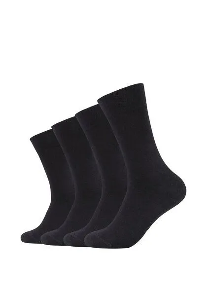 CAMANO camano 4 Paar Premium Socken ohne Gummidruck Biobaumwolle, Schwarz, – Produktbild 1 von 1