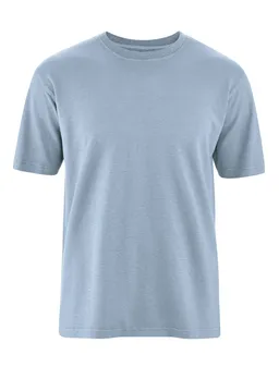 HempAge Hempage Herren vegan T-Shirt Basic Smoke Blau – Produktbild 1 von 1
