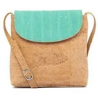Kork-Deko Kork-Deko Kleine Korktasche naturkorkfarben türkisenem Detail | nachhaltig, vegan – Produktbild 1 von 1