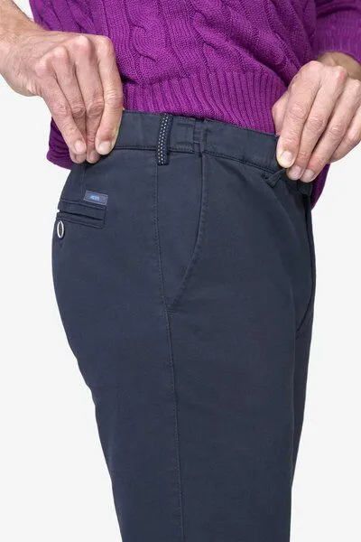 Meyer Meyer Chino mit Dehnbund, Blau (marine), – Produktbild 3 von 4