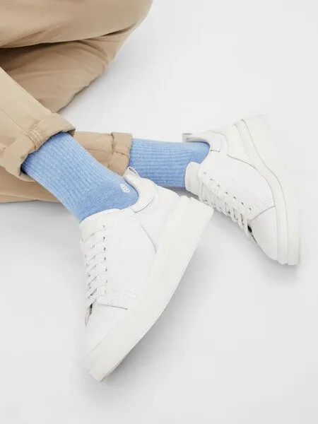 Natural Vibes Bunte Tennissocken | Bio GOTS | Rot | Blau | Grün | Hellblau | Natural Vibes Originals | Socken | Herren Damen, Hellblau, – Produktbild 1 von 2