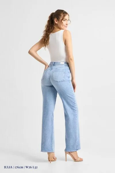 DAWN DAWN Jeans DEW Flared Soft Denim Classic, Light blue, – Produktbild 8 von 8