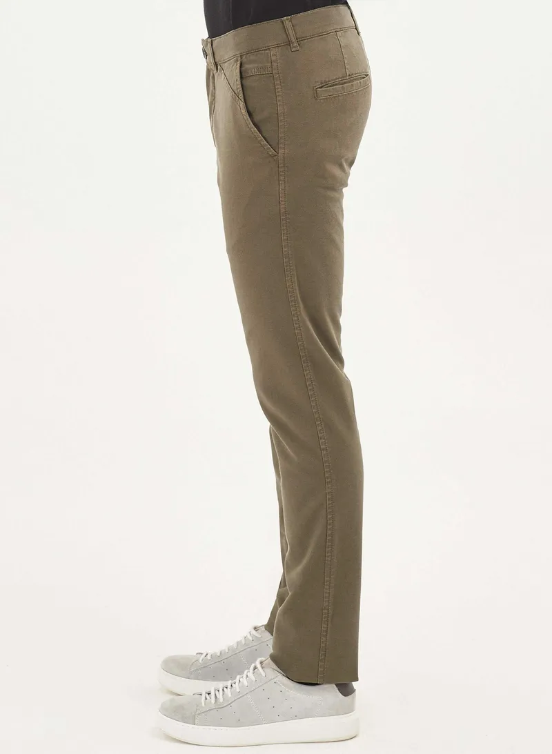 ORGANICATION ORGANICATION Herren vegan Hose Stretch Khaki, Braun, – Produktbild 1 von 2