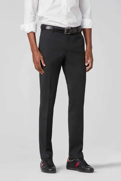 Meyer MEYER Feingabardine Bi-Stretch Chino, Schwarz (schwarz), – Produktbild 1 von 4