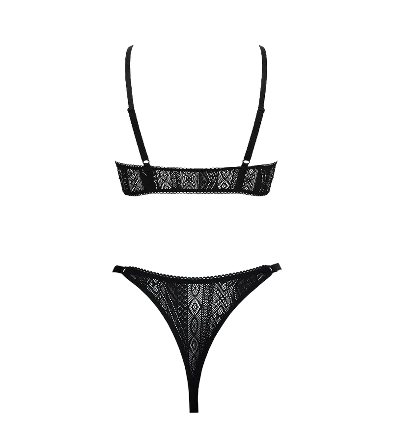 Anekdot Anekdot Damen vegan Set Bralette & Tanga Darling V1, Schwarz, – Produktbild 1 von 2