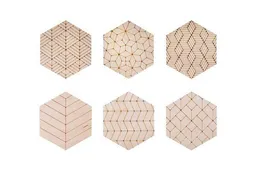 BeWooden BeWooden Untersetzer aus Holz "Deco" - 6St. – Produktbild 1 von 1