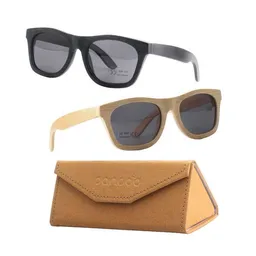 pandoo pandoo Bambus Sonnenbrille Unisex | polarisiert & UV400 | Blau | Türkis | Orange – Produktbild 1 von 1