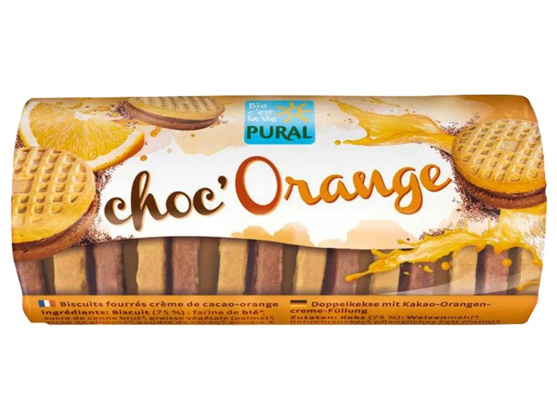 Pural Pural Doppelkekse Choc Orange mit Kakao-Orangen-Creme – Produktbild 1 von 2
