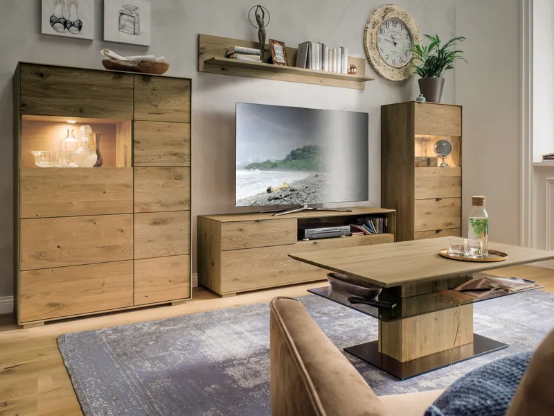 allnatura Highboard "Senera" Variante 01 Wildeiche, Braun, – Produktbild 2 von 2