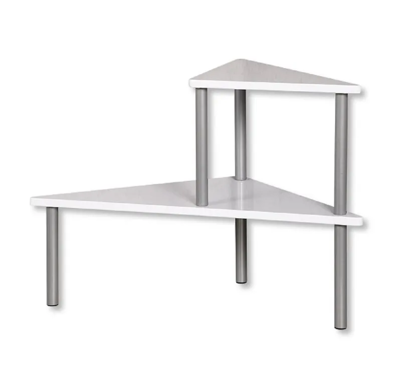 Kesper Kesper Küchenregal 2-etagiges Küchenregal Küchen-Eckregal, Metall, 53 x 38 x 38 cm Weiß, Weiß, – Produktbild 1 von 2