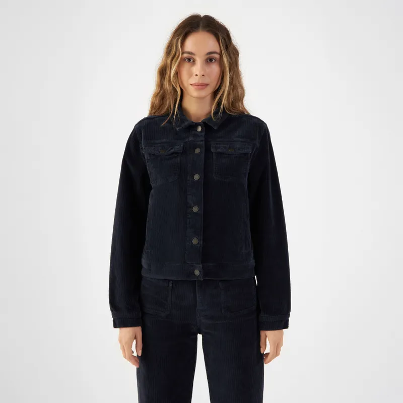 DAWN CALLISTO Jacket - Corduroy - Dark Navy - Dark Navy / S – Produktbild 1 von 1