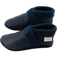HANS NATUR Baby und Kinder Hausschuhe Krabbelschuhe Ecopell Leder blau Gr. 30/31 – Produktbild 1 von 1